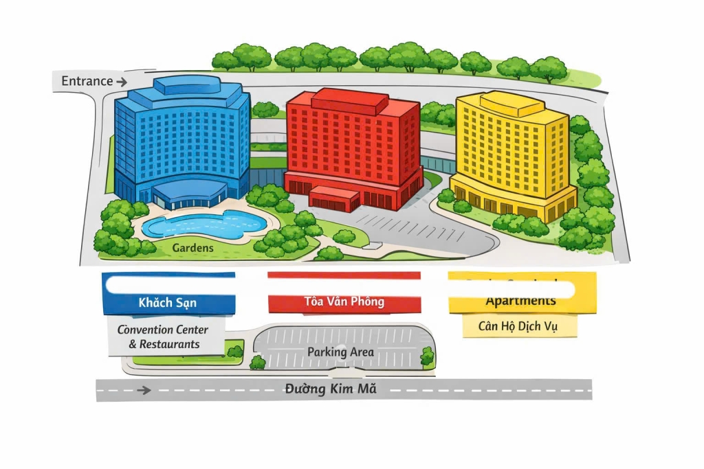 Bán Tổ Hợp 5 Sao Đắc Địa Ba Đình: 30.000m2, 2 Mặt Tiền Lớn, View Hồ